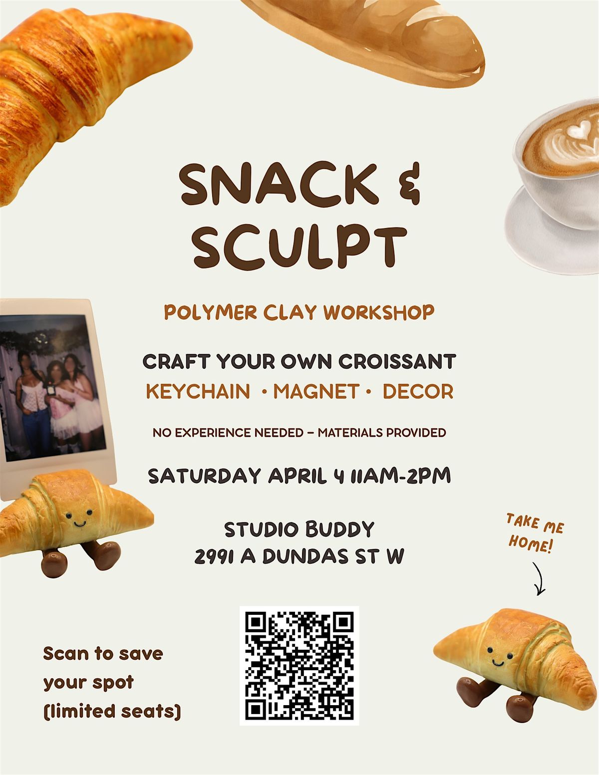 Snack & Sculpt - DIY Croissant Accessories