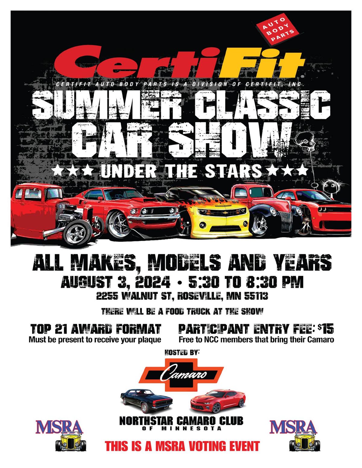 Summer Classic Car Show **Under the Stars**