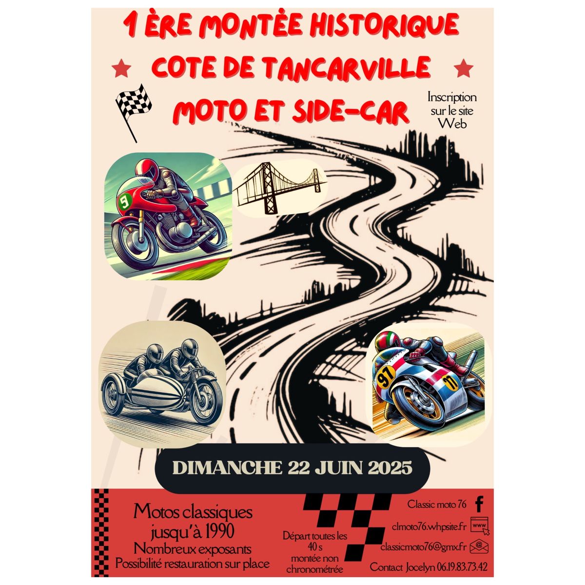 Mont\u00e9e Historique Moto et Side-Cars de Tancarville (76430)