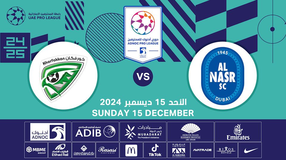 Al Nasr SC vs Khorfakkan FC