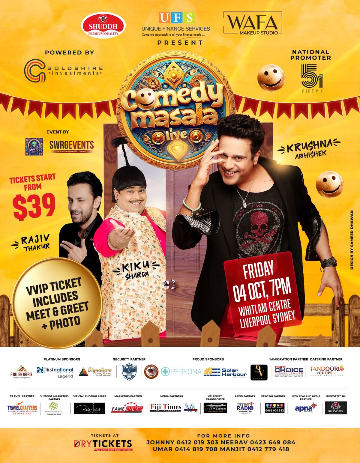 Comedy Masala Live by Krushna Abhishek | Kiku Sharda | Rajiv Thakur In Sydney