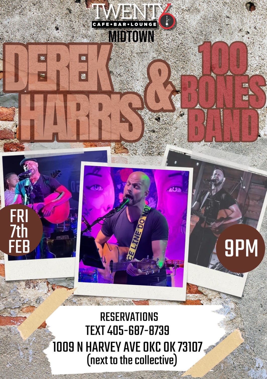 Live Music Friday featuring Derek Harris & 100 Bones Band 