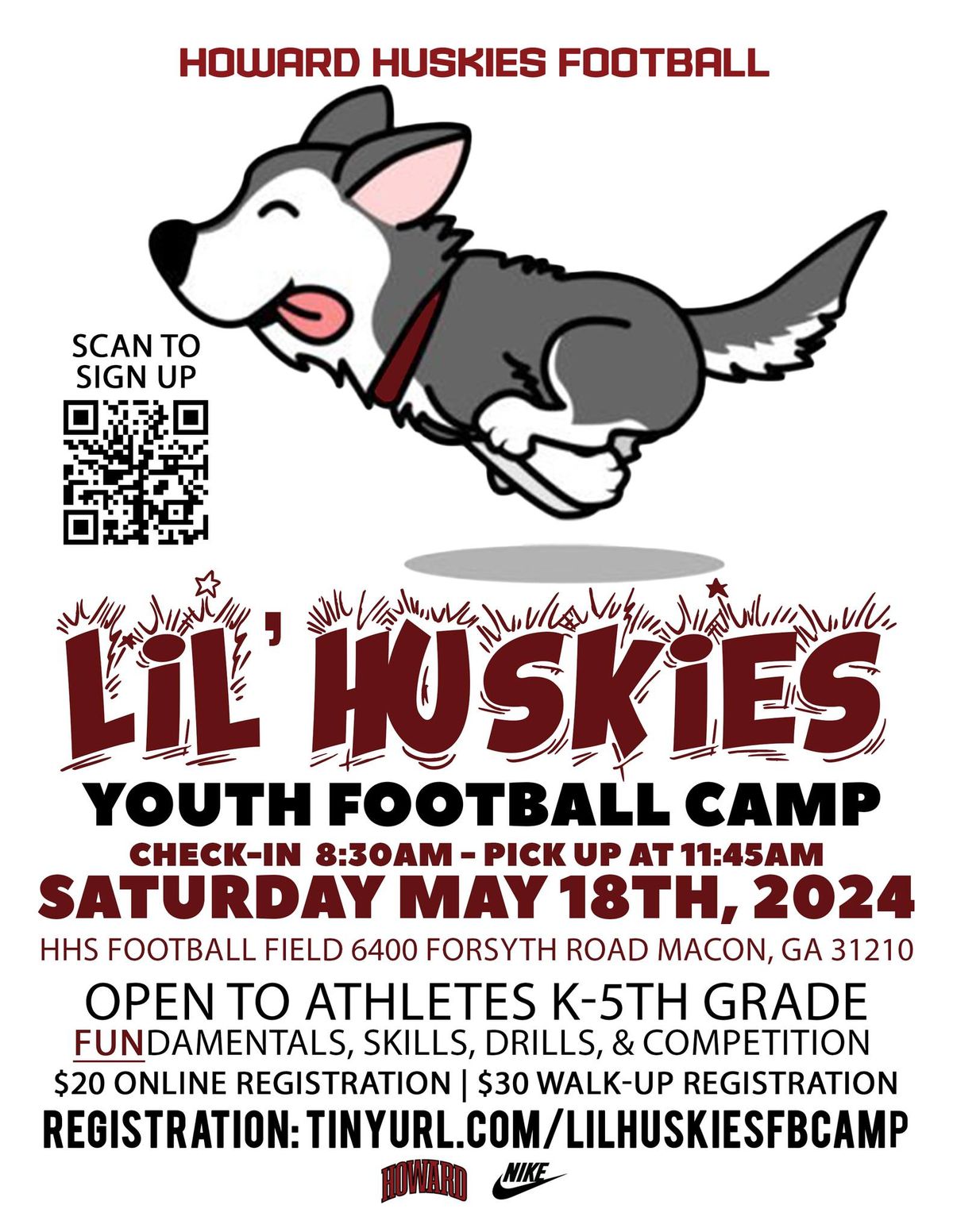 Lil Huskies Youth Football Camp