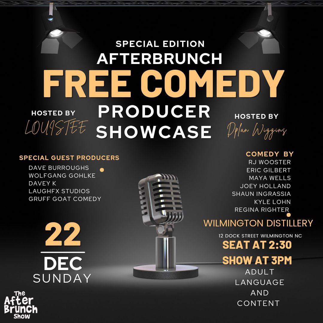 FREE SUNDAY 12\/22\/24 COMEDY SHOW AT WILMINGTON DISTILLERY 