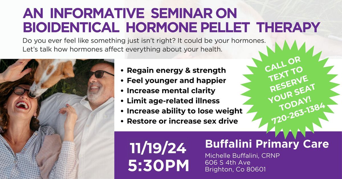 An Informative Seminar about Bioidentical Hormone Replacement Therapy 