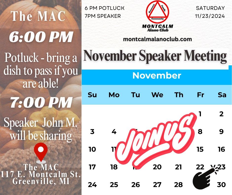 November Speaker Meeting