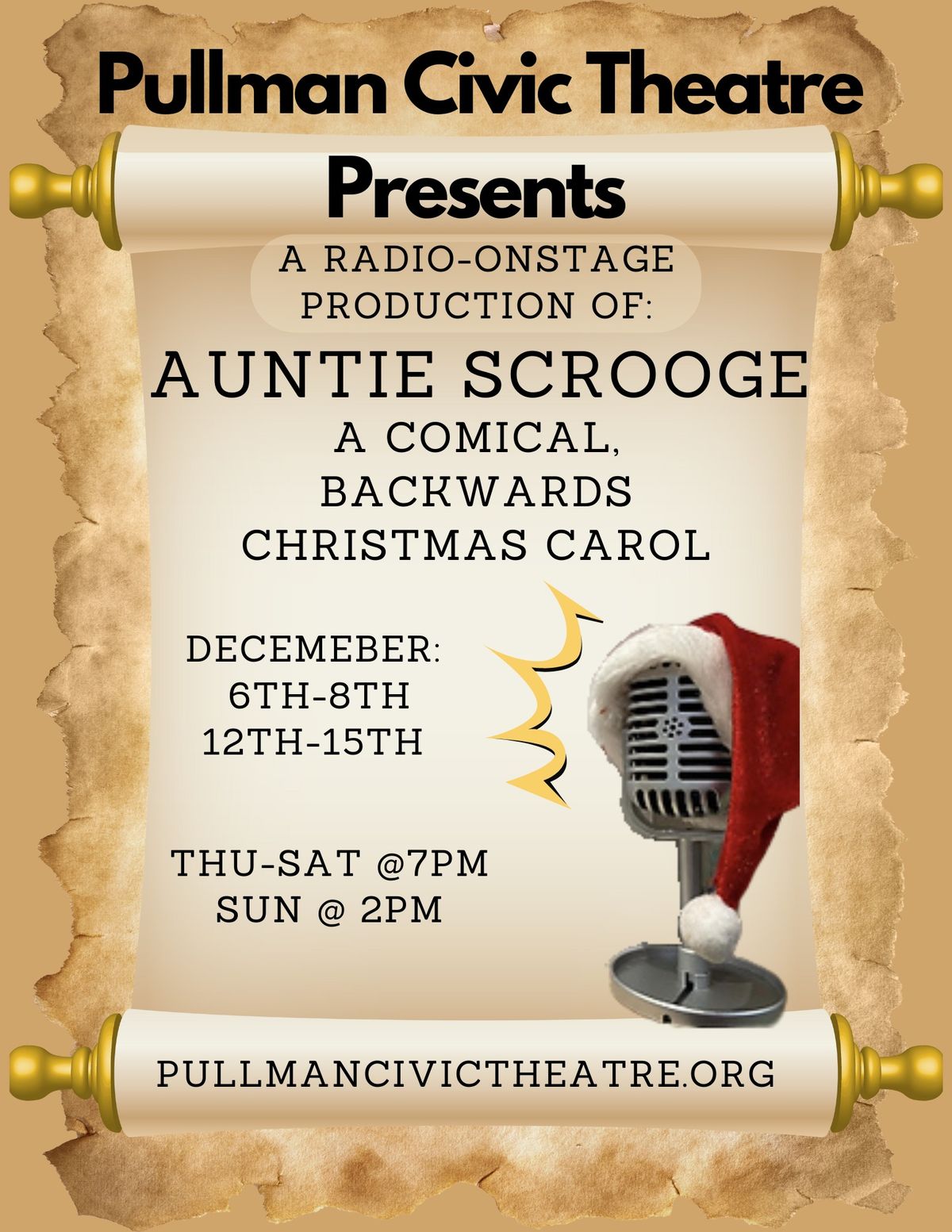 Auntie Scrooge at Pullman Civic Theatre