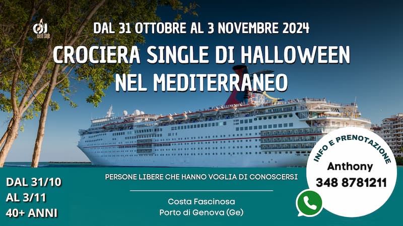 Crociera single di Halloween nel Mediterraneo dal 31 Ottobre al 3 Novembre 2024