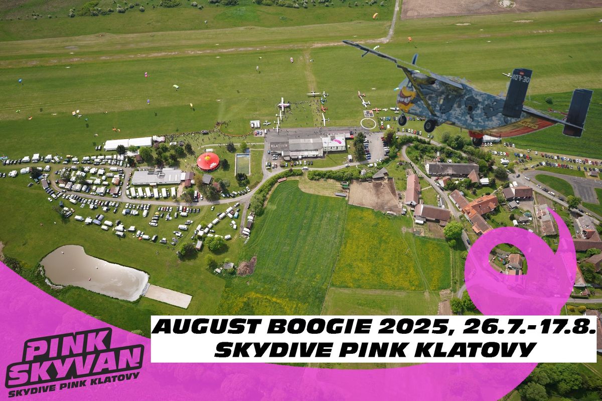 August Boogie Skydive Pink Klatovy, 26.7.-17.8.2025