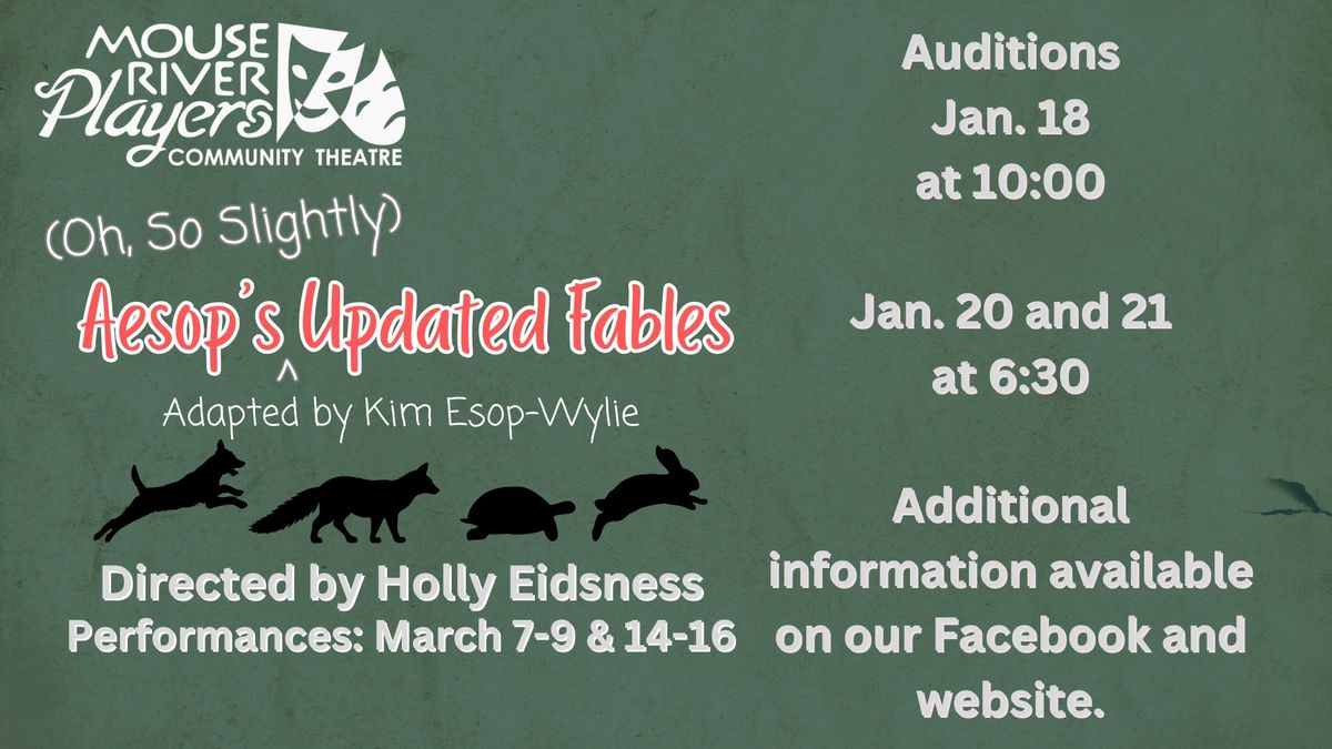 Auditions for Aesop's (Oh, So Slightly) Updated Fables - Youth Audition