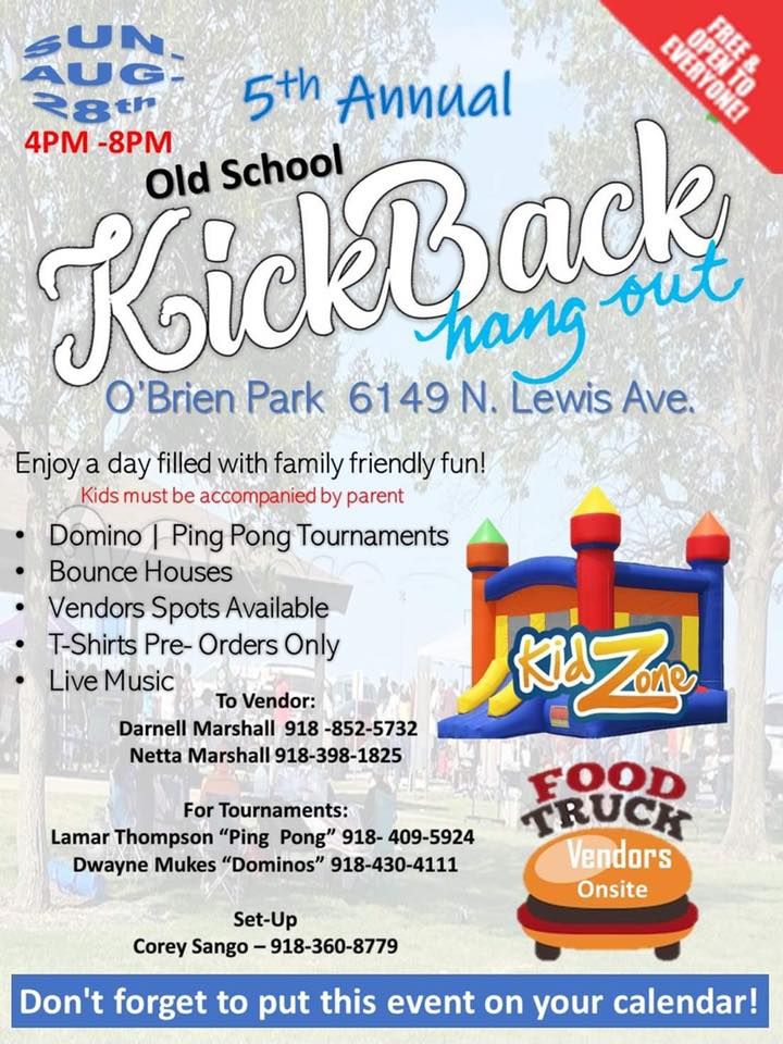 5th Annual Old School Kick Back, O'Brien Park, Tulsa, 28 August 2022
