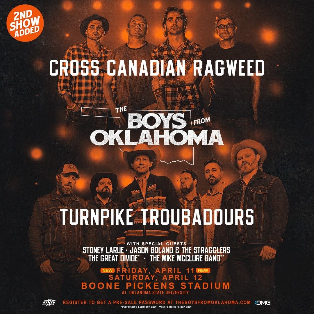 Boys From Oklahoma - Cross Canadian Ragweed and Turnpike Troubadours at Boone Pickens Stadium