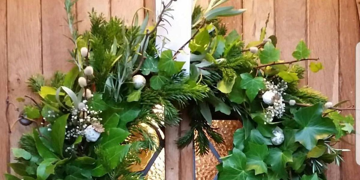 Gardening Lady Christmas Wreath Making Workshop 13