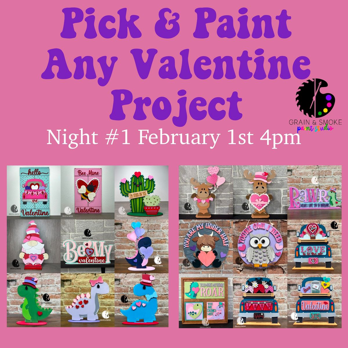 Pick & Paint VALENTINE Project Night #1