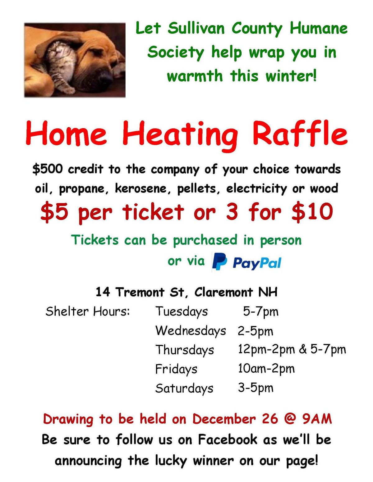 Home Heating Raffle