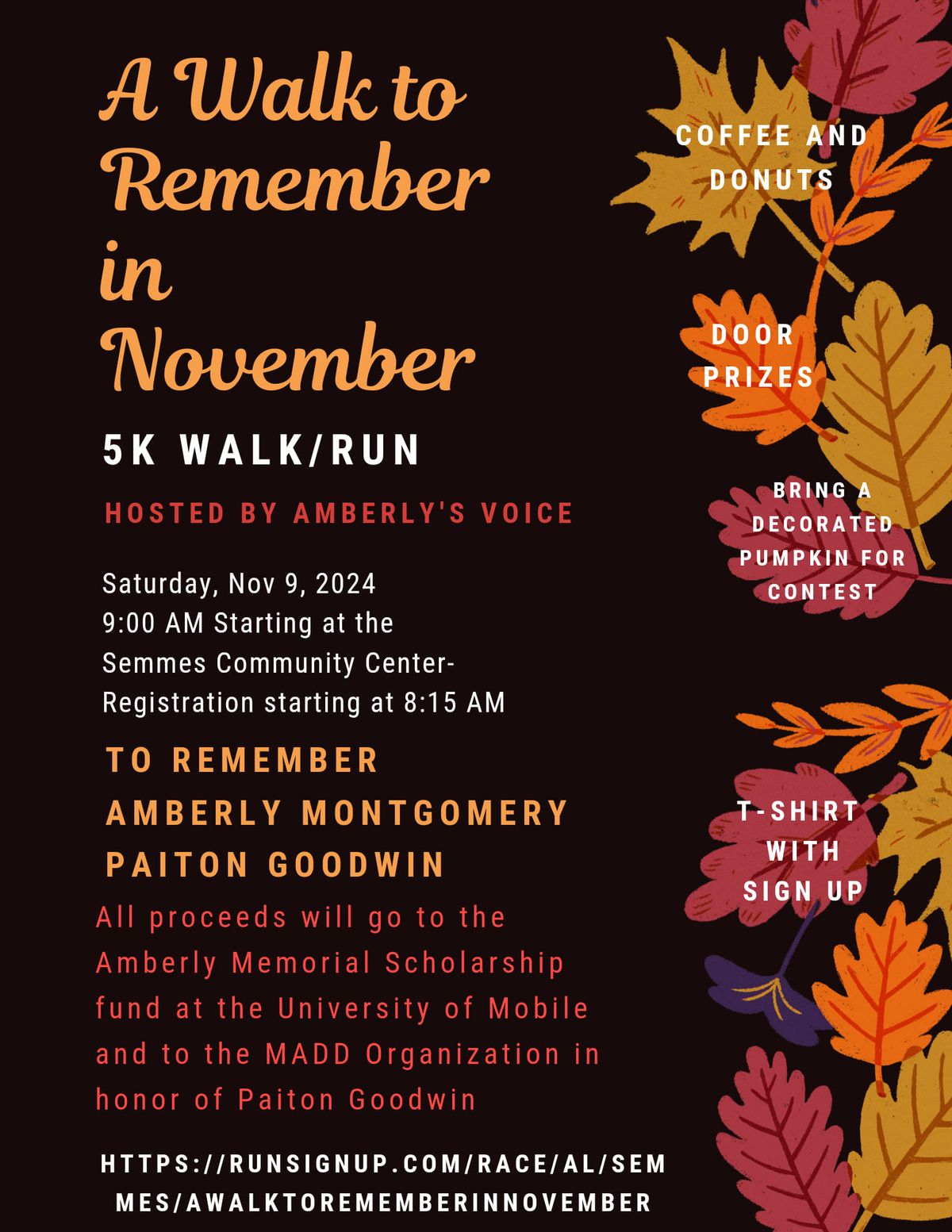 A Walk to Remember in November 5K