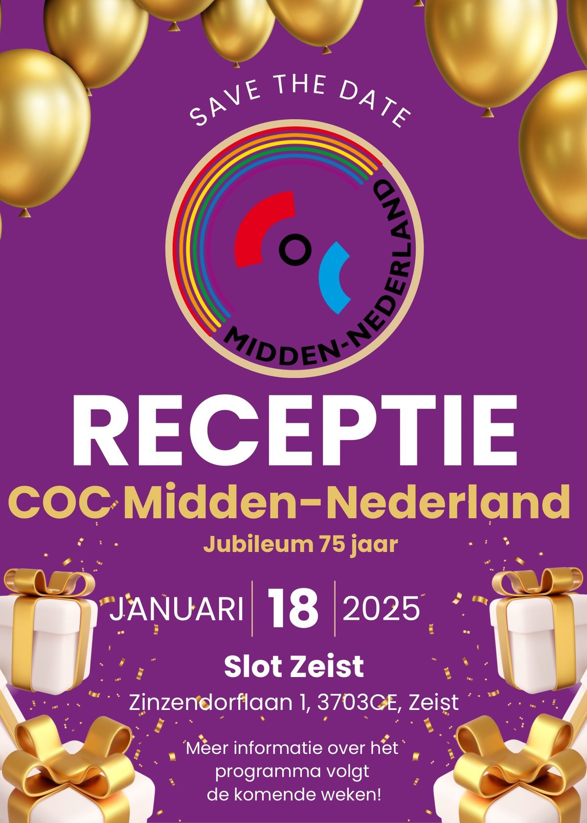 Jubileumreceptie 75 jaar