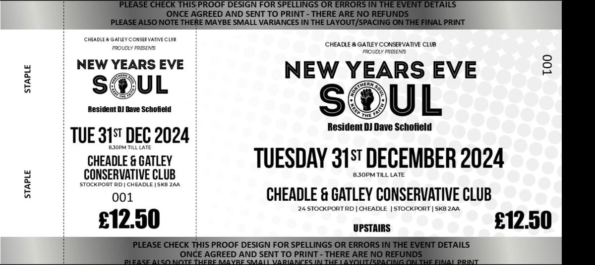  Cheadle Soul Club's Annual New Year's Eve Party 