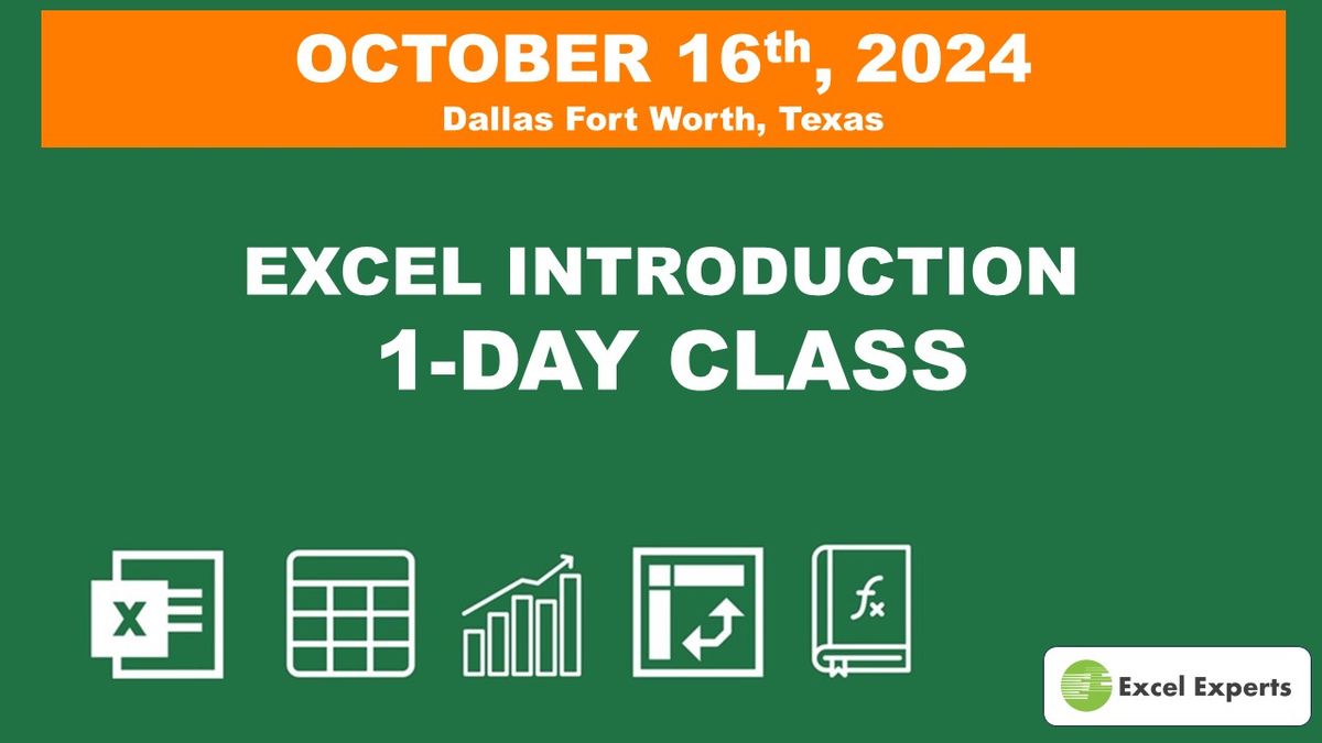 Microsoft Excel Introduction Class