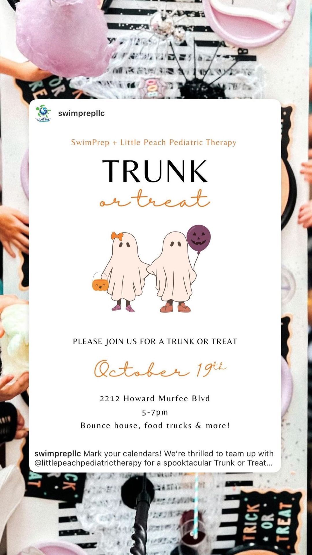 Trunk or Treat: SwimPrep x Little Peach Pediatric Therapy