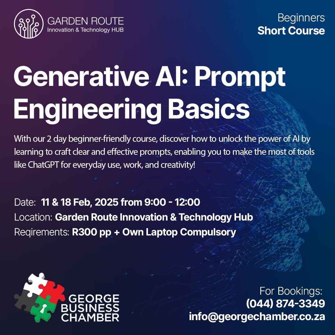 Unlock the power of AI by learning the craft of clear and effective prompts (own Laptop compulsory) 