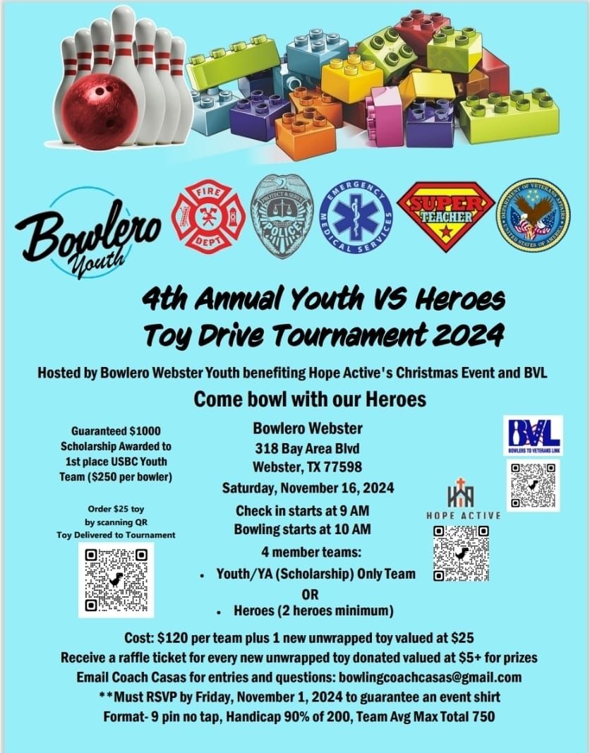 4th Annual Youth VS Heroes Toy Drive Tournament 