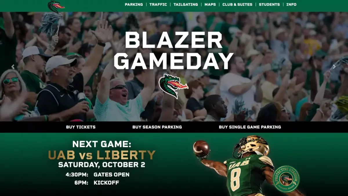Parking South Florida Bulls at UAB Blazers Football