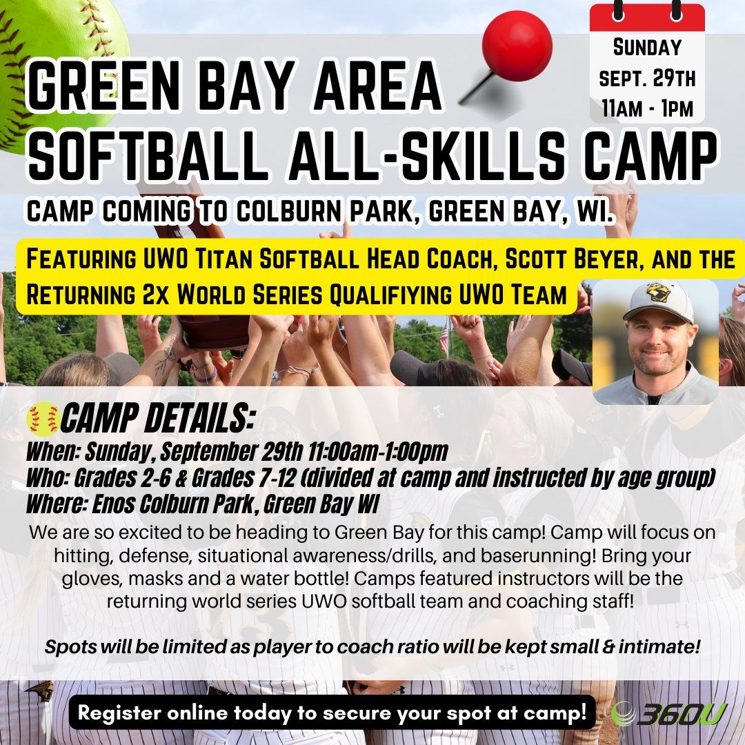 Softball All-Skills Camp featuring 2x World Series Qualifying UWO Titans Coach & Team!