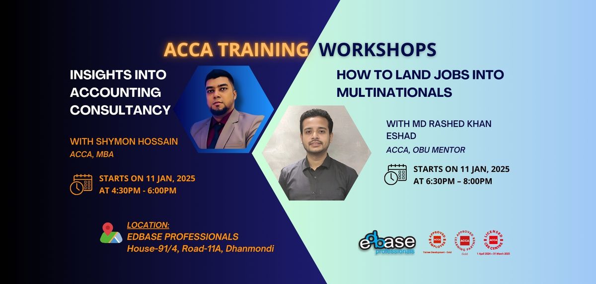 ACCA TRAINING WORKSHOPS - EDBASE PROFESSIONALS