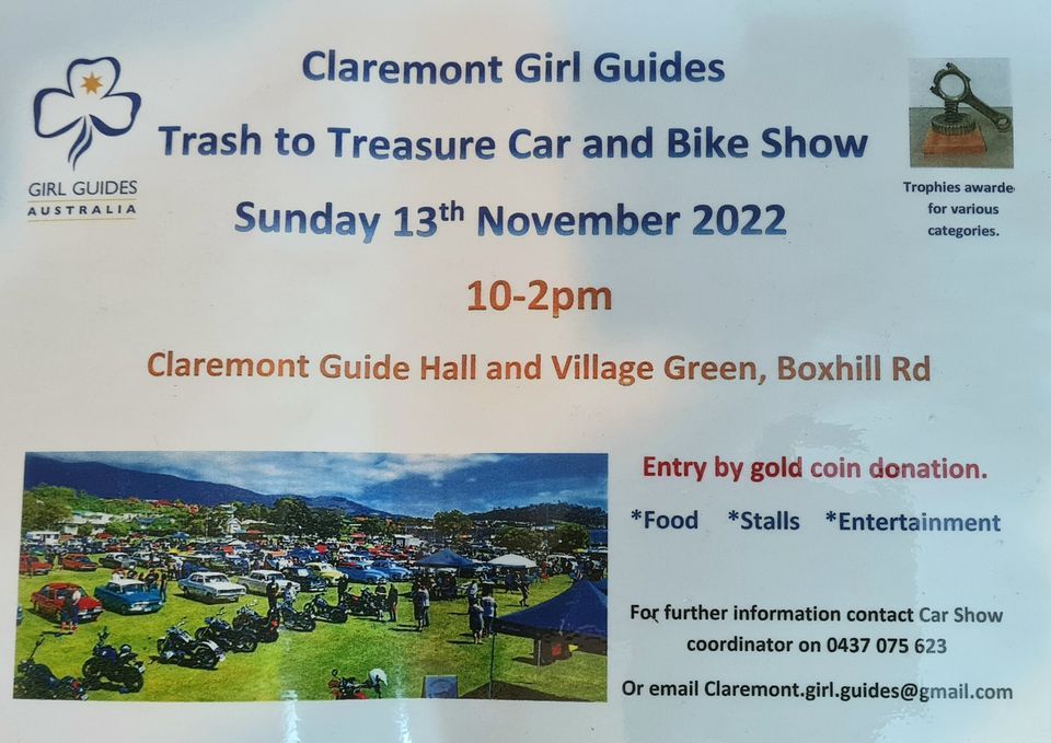 Claremont Girl Guides 2022 Trash to Treasure Car and Bike Show