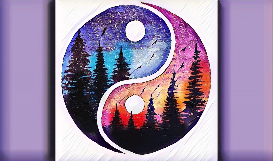 Yin-Yang Forest Canvas