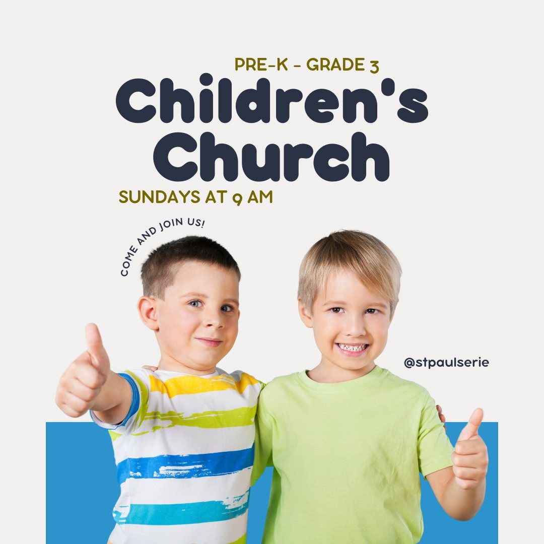 Children's Church (pre-K-grade 3)