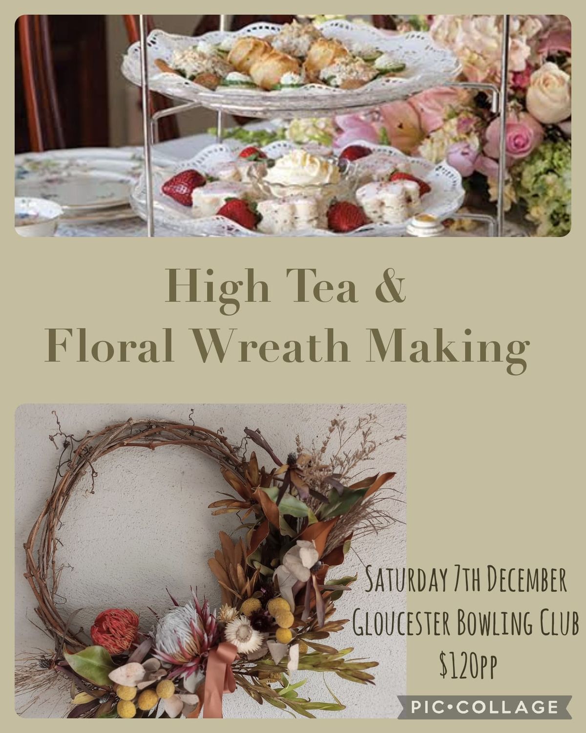 High Tea\/Floral Wreath Making 