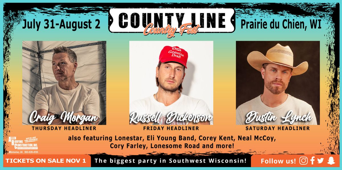 County Line Country Fest: Russell Dickerson - Friday