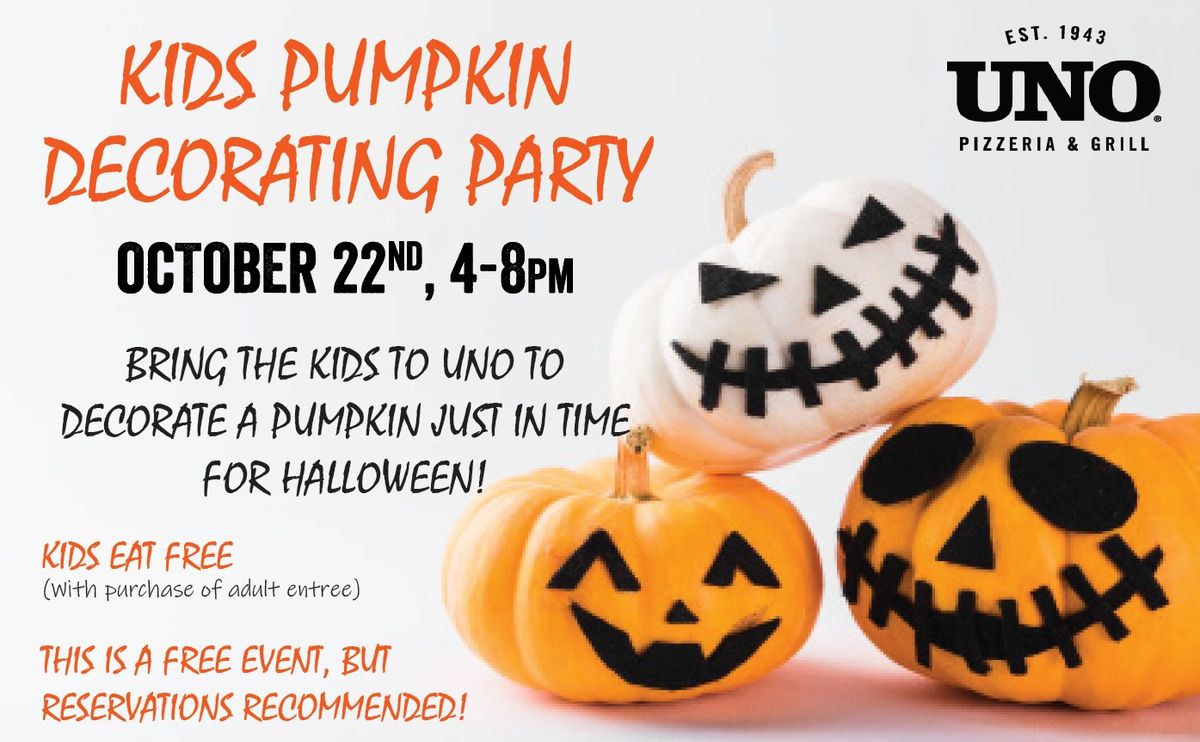 Kids Pumpkin Decorating Prty 