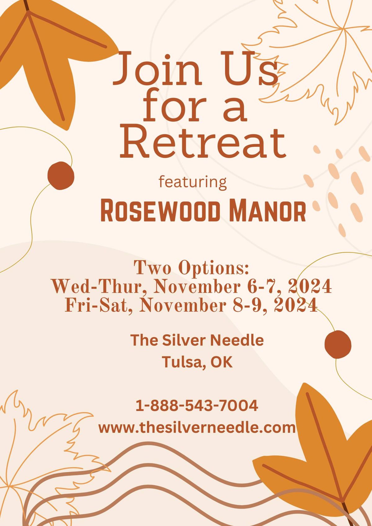 Stitching Retreat with Rosewood Manor