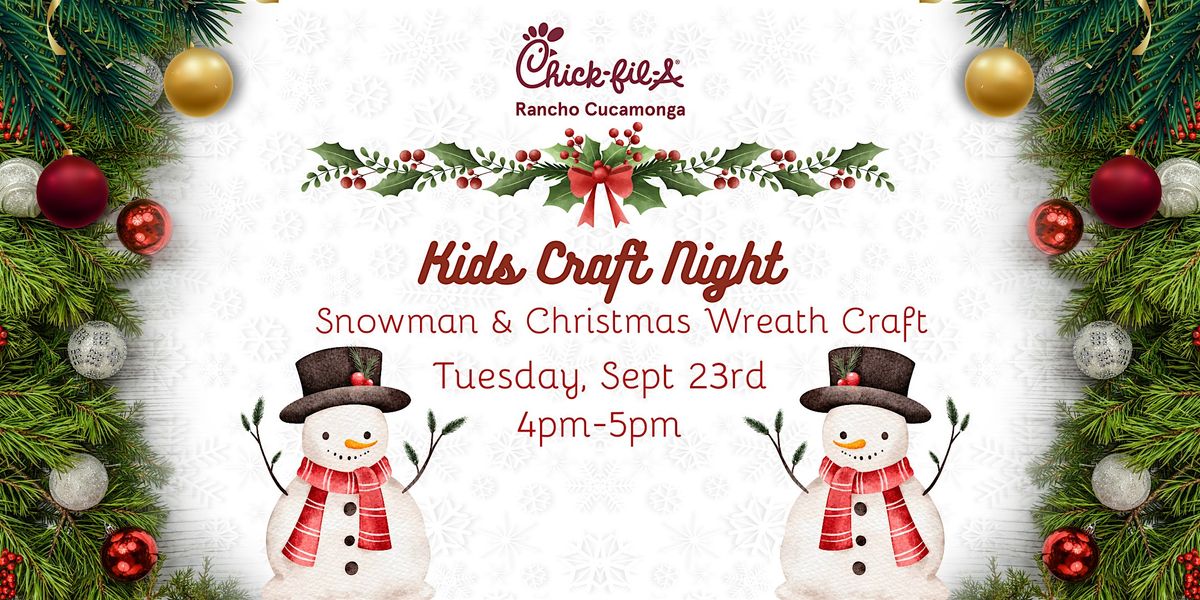 Kids Craft Night, December  16th