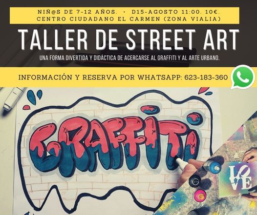 Taller de arte urbano para ni\u00f1os y ni\u00f1as - Street Art M\u00e1laga