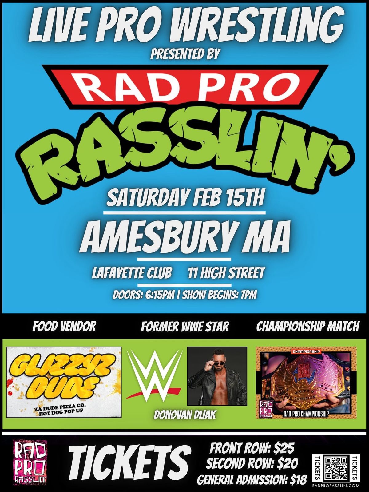 Live Pro Wrestling in Amesbury Ma! 