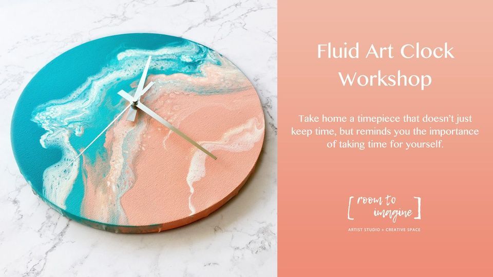 Fluid Art Clock Workshop with Room To Imagine