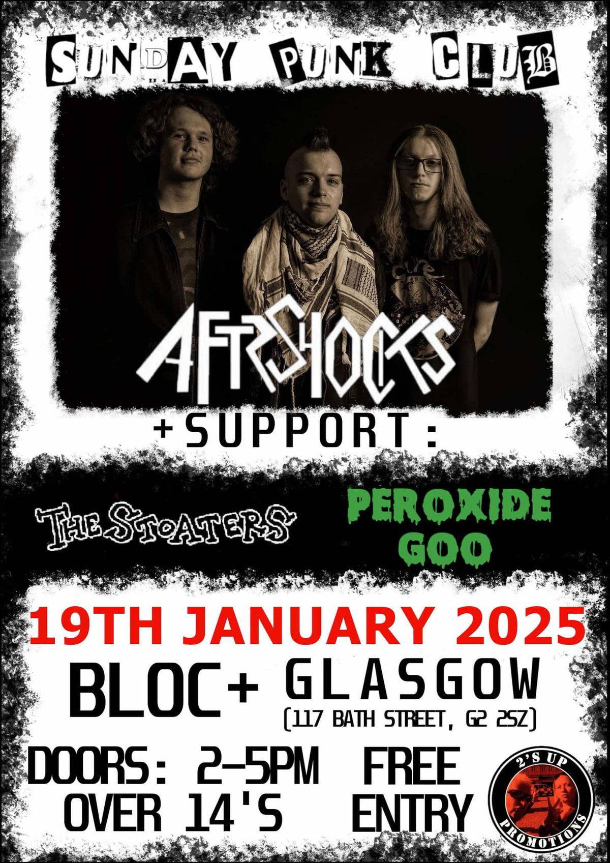 Sunday Punk Club with Aftrshocks, The Stoaters and Peroxide Goo