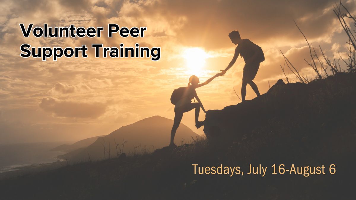 Volunteer Peer Support Training (4 weekly sessions)