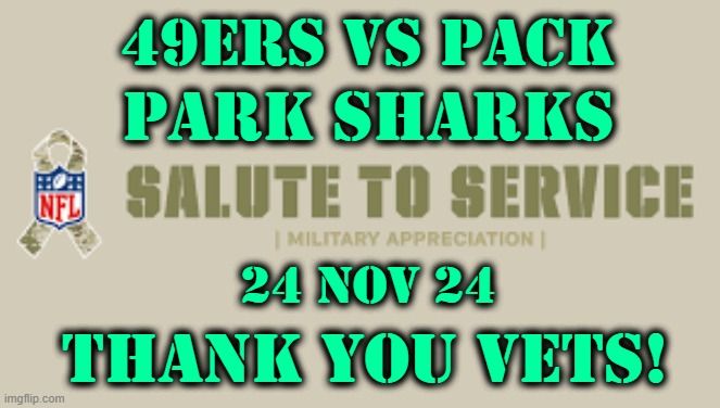 Park Sharks Salute to Service Tailgate Park N' Pee $25 