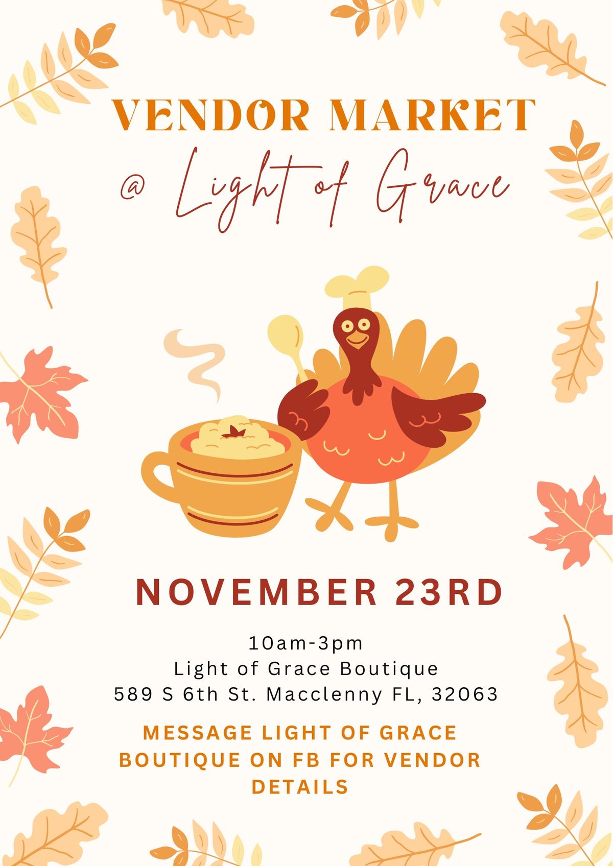 Vendor Market @ Light of Grace \ud83e\udd83