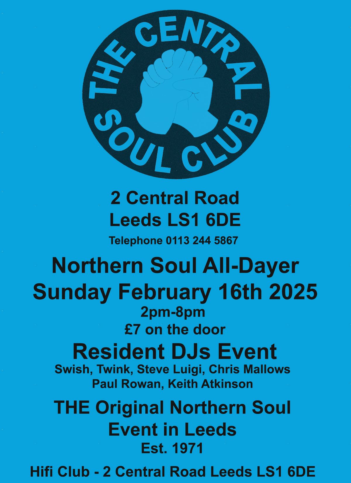 The Leeds Central Soul Club Northern Soul Alldayer