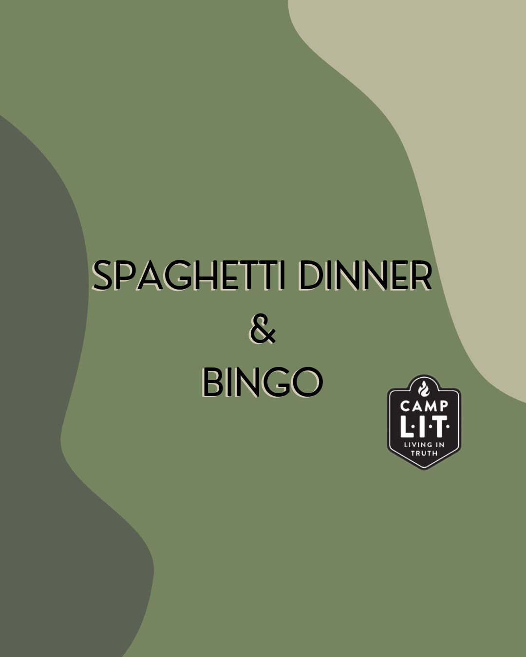 Spaghetti\/Bingo & 50\/50 Raffle Fundraiser Benefitting Camp L.I.T.