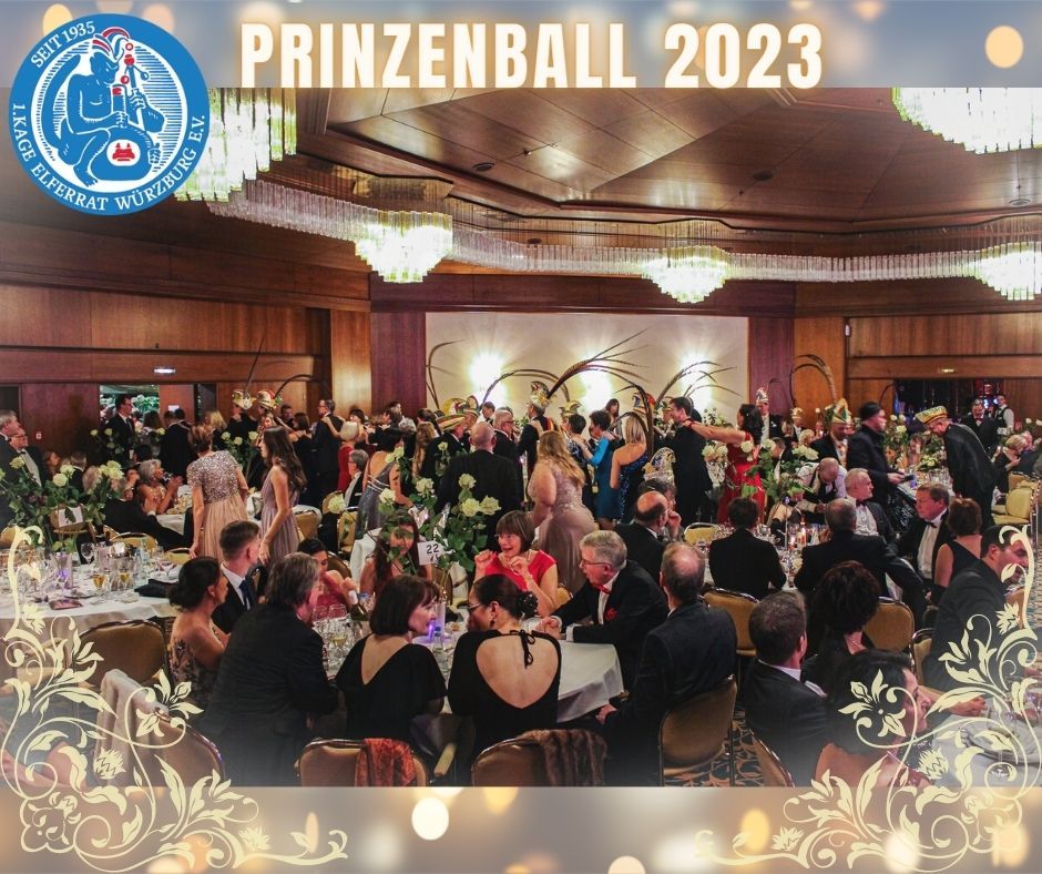 44. Prinzenball 2023 der 1. KaGe Elferrat W\u00fcrzburg