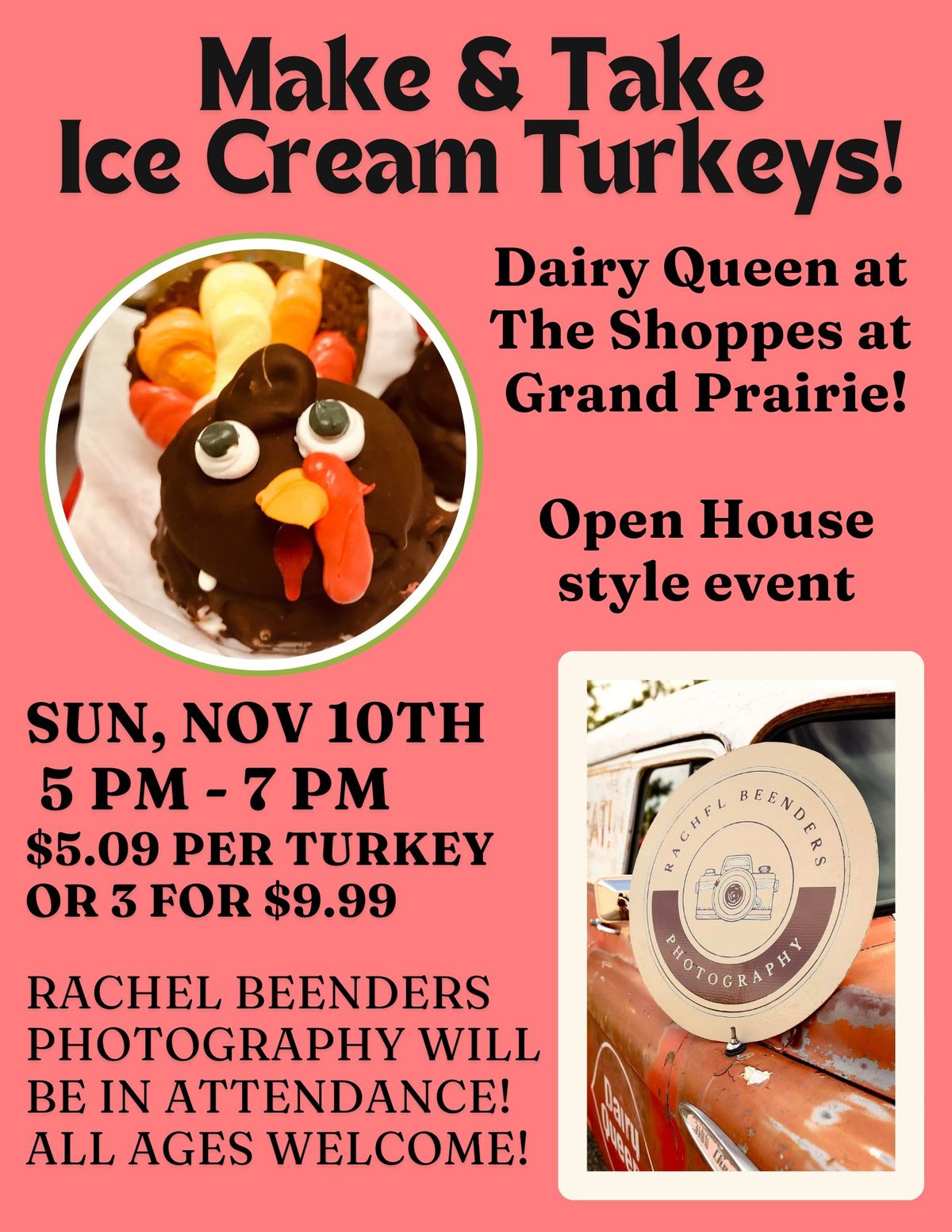 Make & Take Turkeys! w Rachel Beenders Photography! 