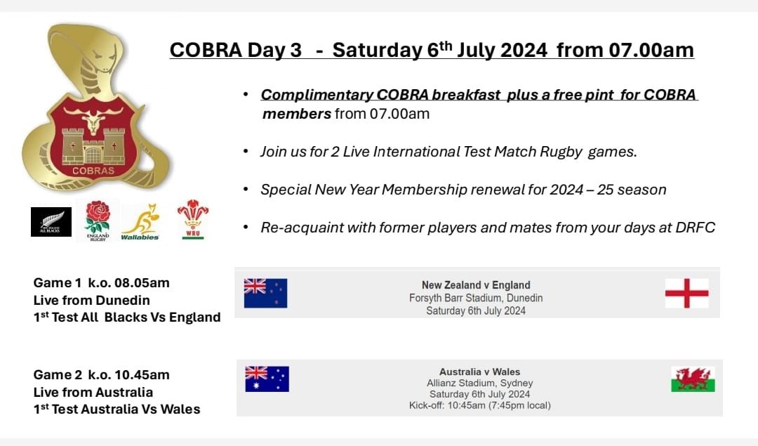 Cobra Rugby Breakfast (old boys\/former players)