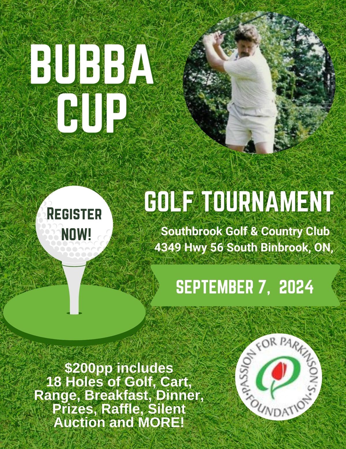 5th Annual Bubba Cup Golf Tournament - Southbrook Golf and Country Club